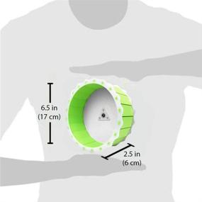 img 1 attached to Hassle-Free Hamster Spinner Wheel: Silent Exercise Toy for Small Pets, Easy Installation Under 5 Minutes, Promotes Activity and Entertainment, Sturdy PVC Material, Ideal for Hamsters, Gerbils, and Mice - 6.7” Diameter