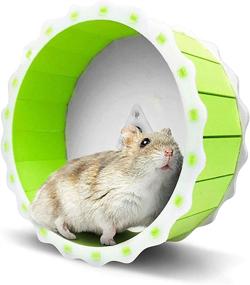 img 2 attached to Hassle-Free Hamster Spinner Wheel: Silent Exercise Toy for Small Pets, Easy Installation Under 5 Minutes, Promotes Activity and Entertainment, Sturdy PVC Material, Ideal for Hamsters, Gerbils, and Mice - 6.7” Diameter