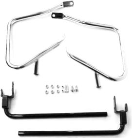 img 1 attached to 🔧 Enhance Your Harley Davidson Touring with Chrome Rear Saddlebag Guard Support Kit - HD Ref 90200787