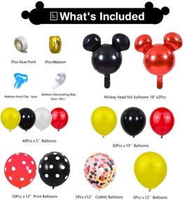 img 1 attached to Mickey Themed Mouse Party Supplies Essentials - Backdrop, Welcome Hanger, Banner, Topper, Tassel, Tablecloth, Balloons Garland Arch - Perfect for Mickey Birthday Party Decorations