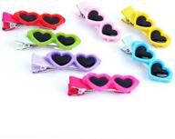 🐶 stylish minlia pet dog hair bows clips - 8pcs fashionable grooming accessories for your pooch логотип