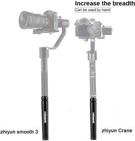 img 1 attached to 📸 Универсальный мини-штатив из алюминия для Zhiyum Crane V2, Zhiyun Crane-M, Smooth Q, Smooth 3 III II, Moza Air, Mini-C, Mini-G, Feiyu G4 Pro, Godox A1 Phone Flash – PERGEAR
