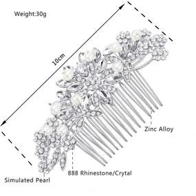 img 1 attached to Кристальный свадебный головной убор-аксессуар от Hapibuy