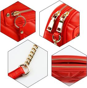 img 2 attached to 👜 MAXWISE Lightweight Medium Leather Crossbody Dome Bags: Versatile Zippy Handbags with Patent Leather Purse and Zipper Pocket