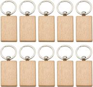 customizable wooden rectangle keychain by auear – personalized gift logo