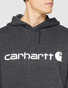img 2 attached to 💪 Carhartt Delmont Logo Hoodie Men's Apparel for Active Lifestyles