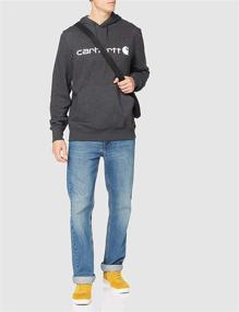 img 3 attached to 💪 Carhartt Delmont Logo Hoodie Men's Apparel for Active Lifestyles