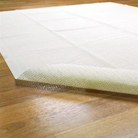 img 4 attached to 👍 SUPERIOR Premium Easy Install Light-Weight Rug Pad - Slip-Resistant and Reversible Beige, Textured Rubber for Strong Grip, Under Rug Protection on Hard Floors