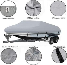 img 3 attached to 🚤 Premium Trailerable Boat Cover: Waterproof 20-22 ft V-Hull, Tri-Hull, Bass Boat, and More - Includes Carrying Bag