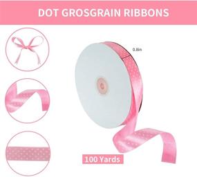 img 3 attached to 100 Yards Peach Pink Polka Dots Satin Ribbon – Perfect for Crafts, Gift Wrapping, Hair Bows, Bouquets, Wedding, Birthdays, Parties, Valentine's Day, Halloween, Christmas