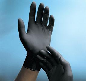img 3 attached to 🧤 Adenna Phantom 6 mil Latex Powder-Free Exam Gloves (Medium, Black) - 100-Count Box