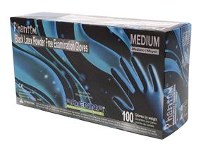 img 4 attached to 🧤 Adenna Phantom 6 mil Latex Powder-Free Exam Gloves (Medium, Black) - 100-Count Box