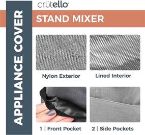 img 1 attached to 🎛️ Premium Crutello Stand Mixer Cover - Keep Your 5-8 Quart Mixer Clean and Protected with Convenient Storage Pockets