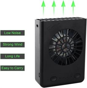 img 2 attached to 🌬️ CestMall Portable Multi-functional Mini Rechargeable Fan with 3 Speeds - Ideal for Outdoor Travel (Black)