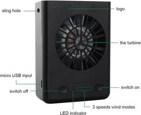img 1 attached to 🌬️ CestMall Portable Multi-functional Mini Rechargeable Fan with 3 Speeds - Ideal for Outdoor Travel (Black)