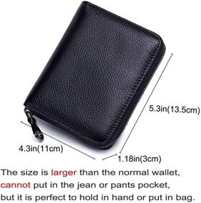 img 1 attached to 👜 Genuine Leather Credit Card Holder Passport Wallet - Men's Accessories for Money Organizers & Card Cases