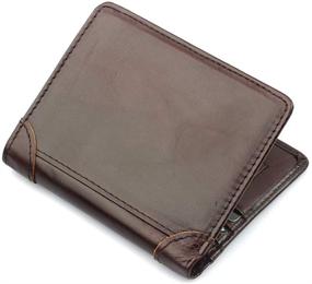 img 2 attached to Vintage Genuine Leather Classical Blocking: Timeless Elegance
