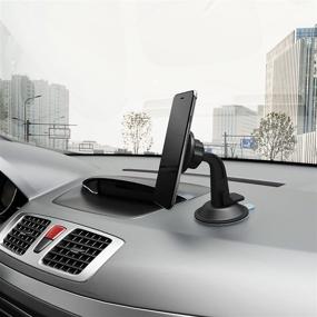 img 1 attached to 📱✨ Magnetic Window Mount for iPhone, Samsung, HTC, LG, Nexus, Blu, GPS, and More - Mengo Magna-Snap Window Car Mount