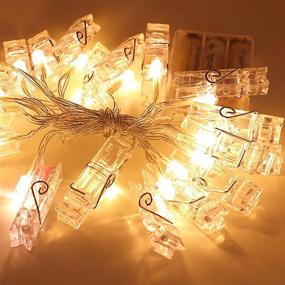 img 3 attached to 🌟 Versatile LED Photo Clip String Lights for Home/Outdoor Decor - Battery Powered, Ideal for Parties, Christmas, Birthdays, Weddings & Festivals