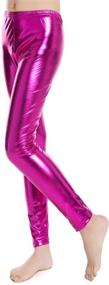 img 1 attached to ✨ Stylish and Shimmering: Aaronano Little Metallic Stretch Leggings for Girls