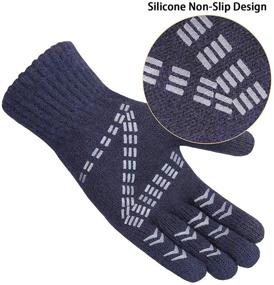 img 1 attached to Ultimate Thermal Touch Screen Winter Gloves for Men: Essential Men's Accessories for Cold Weather!