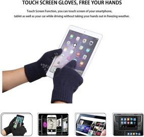 img 3 attached to Ultimate Thermal Touch Screen Winter Gloves for Men: Essential Men's Accessories for Cold Weather!