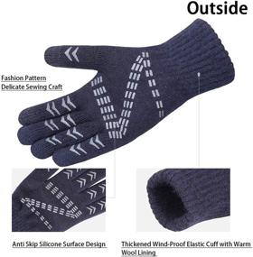 img 2 attached to Ultimate Thermal Touch Screen Winter Gloves for Men: Essential Men's Accessories for Cold Weather!