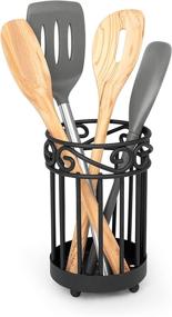 img 3 attached to 🔘 Spectrum Diversified Scroll Round Holder: Stylish Kitchen Countertop Organizer for Traditional Kitchen Organization and Storage, Black