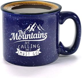 img 2 attached to 🏕️ The Mountains Are Calling And I Must Go Ceramic Campfire Coffee Mug 15oz - Perfect Gift for Outdoor Mountaineering Enthusiasts - Inspirational John Muir Quote - Top Outdoorsman Cabin Gifts