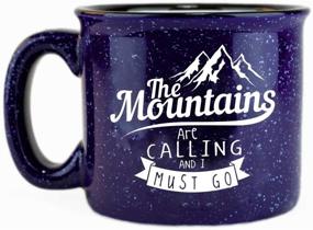 img 3 attached to 🏕️ The Mountains Are Calling And I Must Go Ceramic Campfire Coffee Mug 15oz - Perfect Gift for Outdoor Mountaineering Enthusiasts - Inspirational John Muir Quote - Top Outdoorsman Cabin Gifts