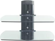 📺 black sanus vf3012-b1 on-wall component shelving: single-column av system with adjustable shelves logo