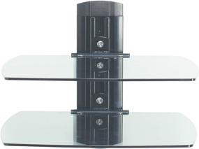 img 2 attached to 📺 Black Sanus VF3012-B1 On-Wall Component Shelving: Single-Column AV System with Adjustable Shelves