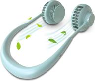 oternal neck fans: portable rechargeable cool breeze - adjustable, quiet & lightweight neck fan, green color logo