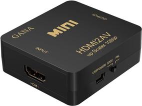 img 2 attached to 💻 GANA HDMI to RCA Converter: 1080P HDMI to 3RCA CVBS AV Adapter with USB Charge Cable for PC Laptop HDTV DVD-Black