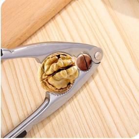 img 3 attached to Seafood Sheller and Heavy Zinc Alloy Nutcracker - Nut Crackers Chestnut Opener Pecan Walnut Plier Clip Tool with Good Grips for Kitchen Utensils