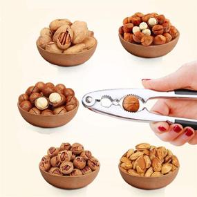 img 1 attached to Seafood Sheller and Heavy Zinc Alloy Nutcracker - Nut Crackers Chestnut Opener Pecan Walnut Plier Clip Tool with Good Grips for Kitchen Utensils