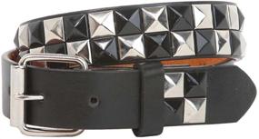 img 2 attached to Black Silver Studded Checkerboard Leather