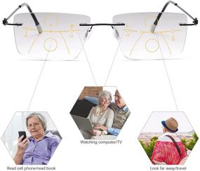 img 1 attached to YIMI Progressive Multifocal Reading Sunglasses: Stylish Outdoor Glasses for Presbyopia in Men and Women