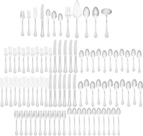 img 3 attached to 🍴 Lenox Alcott 89 Piece Metallic Flatware Set