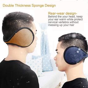 img 2 attached to Stay Warm and Stylish with Luckkyme Multicolor Snowboarding Windproof Earmuffs: Must-Have Men's Accessories