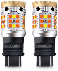 img 4 attached to 🔦 LASFIT 3157 LED Bulb Switchback 3057 4157 White Amber CANBUS Anti Hyper Flash LED Automotive Front Turn Signal Light Bulb Set, Easy Plug and Play Installation, Suitable for Standard Sockets (Pack of 2)