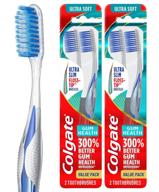 🦷 colgate sensitive gum health toothbrush - extra soft with deep cleaning floss-tip bristles - pack of 4 logo