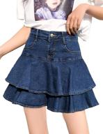 👗 yeokou women's casual pleated ruffle skirts - stylish clothing for women logo