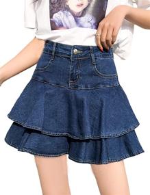 img 3 attached to 👗 Yeokou Раздельная юбка с плиссировкой и оборками для женщин - Стильная одежда для женщин