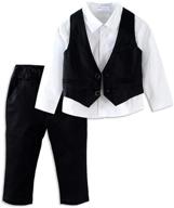 👔 stylish littlespring little boys gentleman outfits: 3-piece formal suits for boys aged 2-7 years logo