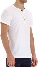 img 3 attached to 👕 PEGENO Casual Sleeve Henley T Shirts: Stylish and Comfortable Men's Clothing