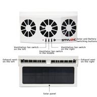 🚗 advanced solar-powered car ventilator & exhaust fan for car radiator | eliminate odors inside | suitable for various vehicles (white) logo