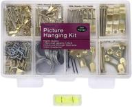 225pcs heavy duty picture hangers kit with nails, hanging wire, screw eyes, d ring, and sawtooth - ideal hardware for wall mounting frames logo