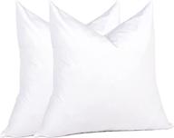 🛏️ puredown euro inserts 26 x 26 (pack of 2, white), premium down feather stuffer pillows for bed, couch, and cushion, 26x26, 2 count logo