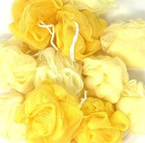 img 4 attached to 🛁 Wholesale Bulk Lot of 12 Yellow Bath or Shower Mesh Loofah Sponges, by Loofah Lord